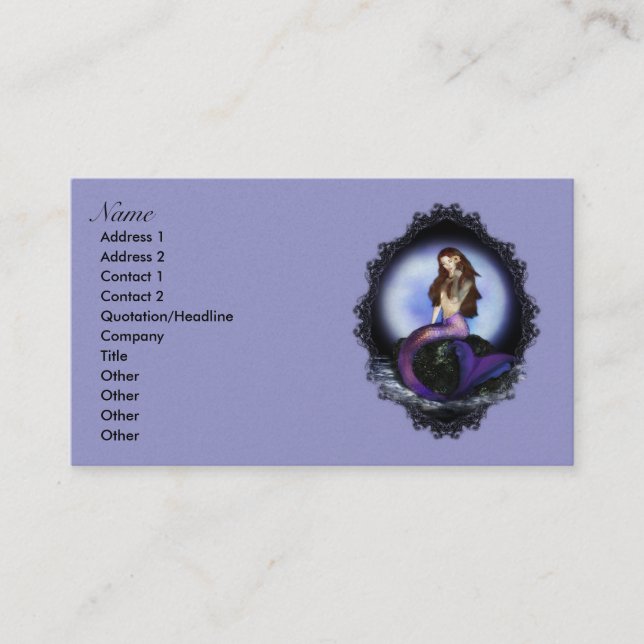 Croyez le carte de visite de sirène (Devant)