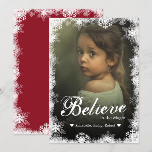 Croyez les cartes de Noël Photo des Fêtes Modernes