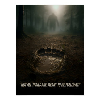 Croyez les signes : Bigfoot Empreinte Poster de la