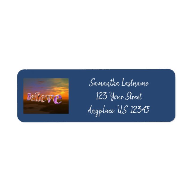 Croyez l'Imaginaire Sun Sky Inspirational Address (Devant)