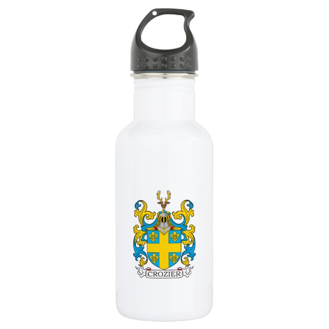 Crozier Family Crest 532 Ml Water Bottle (Front)