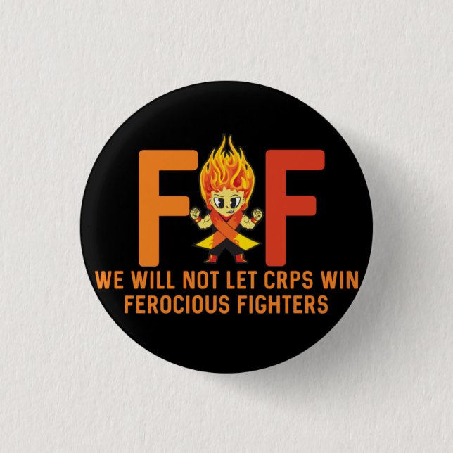 CRPS awareness 1 Inch Round Button (Front)