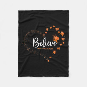 Crps Awareness Butterfly Believe Fleece Blanket