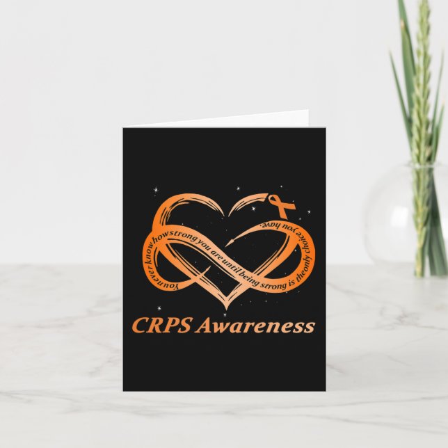 CRPS Awareness Chronic Pain Orange Ribbon RSD CRPS Card (Front)