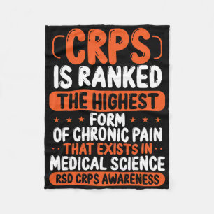 Crps Awareness Chronic Pain Orange Ribbon Rsd Crps Fleece Blanket
