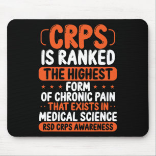 Crps Awareness Chronic Pain Orange Ribbon Rsd Crps Mouse Pad