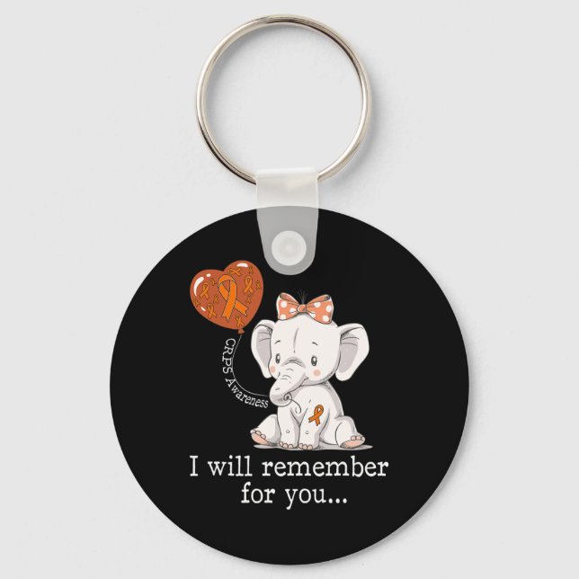CRPS Awareness Elephant  Keychain (Front)