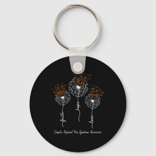 CRPS Awareness  Faith Hope Love Dandelion  Keychain