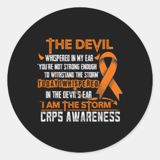 CRPS Awareness I am the Storm Devil  Classic Round Sticker