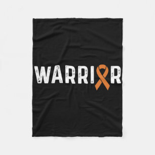 Crps Awareness Orange Ribbon Warrior Fleece Blanket