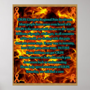 CRPS Awareness poster with printed frame design on