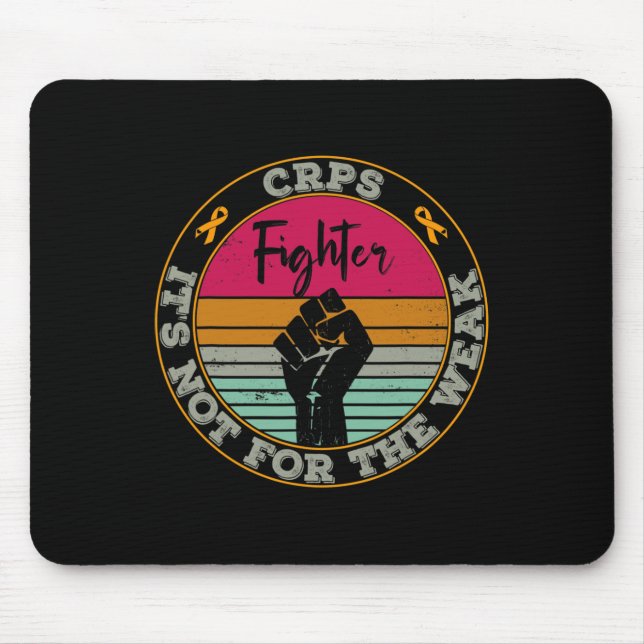 Crps Awareness Retro Fighter Warrior Idea Men Wome Mouse Pad (Front)