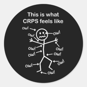 Crps Awareness - This Is What Crps Feels Like Classic Round Sticker