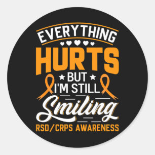 Crps Complex Regional Pain Syndrome Awareness Nove Classic Round Sticker
