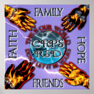 CRPS Keeping our World Turning Family Friends Hope Poster