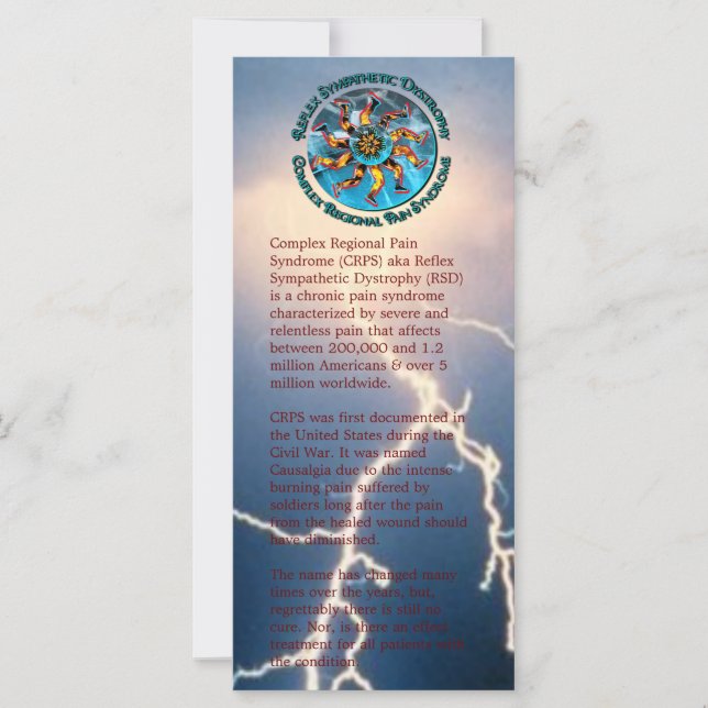 CRPS RSD Awareness World of Fire & Ice Rack Card (Front)