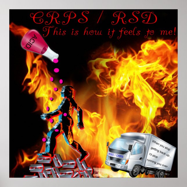 CRPS/RSD This Is How It Feels to Me Acid Print (Front)
