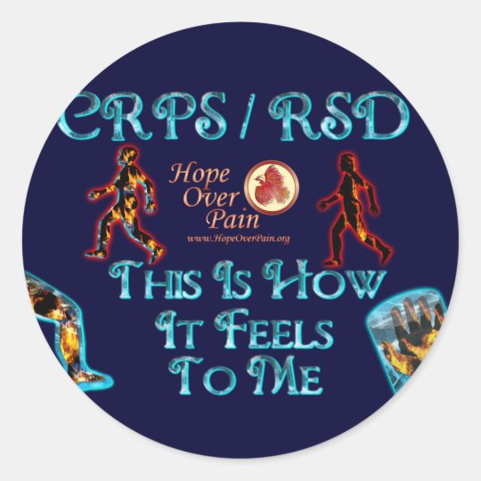 CRPS RSD This Is How it Feels to Me HOP Classic Round Sticker