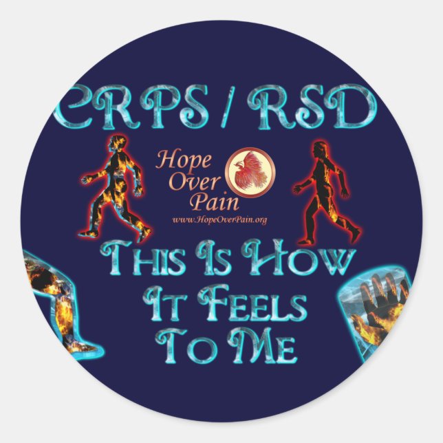 CRPS RSD This Is How it Feels to Me HOP Classic Round Sticker (Front)
