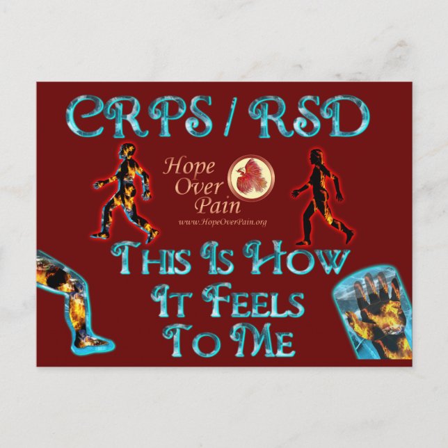 CRPS RSD This Is How It Feels to Me Postcard (Front)