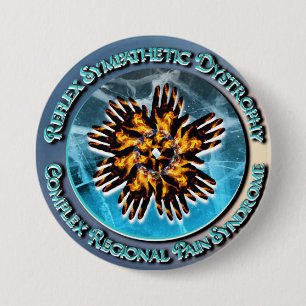 CRPS / RSD Turquoise Circlet 3 Inch Round Button