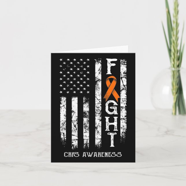 Crps Warrior Us Flag Rsd Crps Awareness  Card (Front)