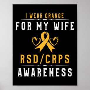 Crpsrsd Awareness Orange Ribbon Tee Gift For Wife  Poster