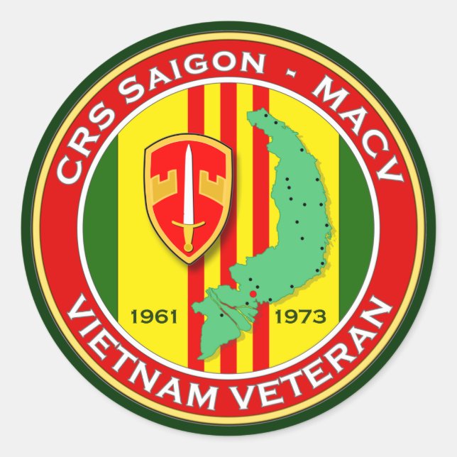 CRS Saigon 2 - ASA Vietnam Classic Round Sticker (Front)
