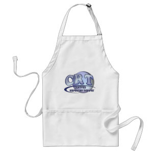 CRT CERTIFIED RESPIRATORY THERAPIST BLUE LOGO STANDARD APRON