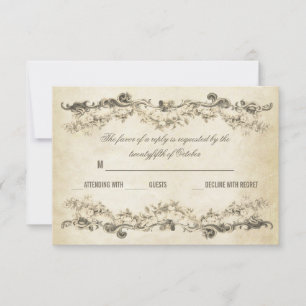 cru âgé épousant des invitations