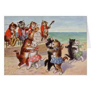 Cru - chats dansant au jazz sur la plage,