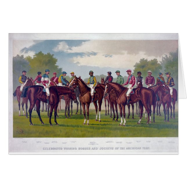 Cru - chevaux et jockeys de course américains, (Devant horizontal)