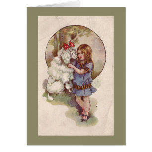 Cru de carte de Greetng de caniche