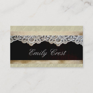 Cru de dentelle de cartes de visite féminin