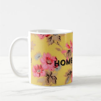 Cru drôle de jaune de tasse floral