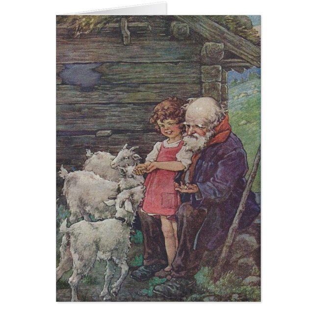 Cru - Heidi et grand-père avec les moutons, (Devant)
