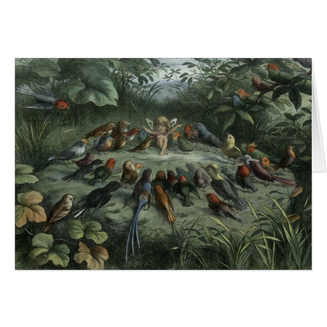 Cru - la fée conduit des oiseaux chanteurs, (Devant horizontal)