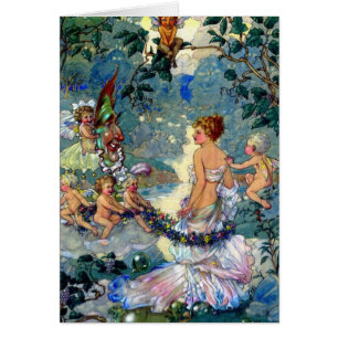 Cru - les fées ornent une belle femme,