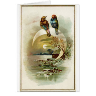 Cru - oiseaux dans une scène hivernale,