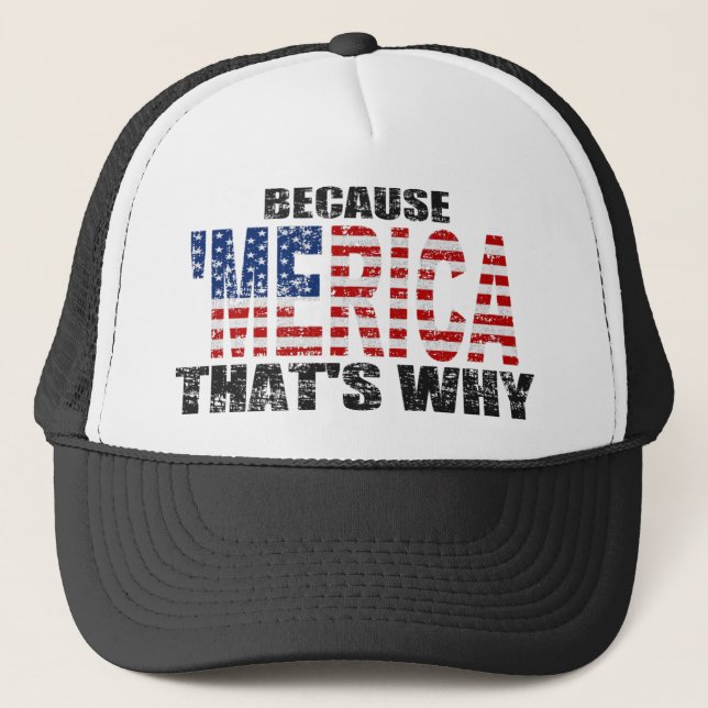 Cru PARCE QUE 'MERICA QUI EST POURQUOI casquette (Devant)