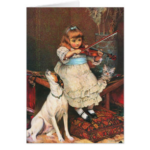Cru - petits violoniste et chien d'hurlement,