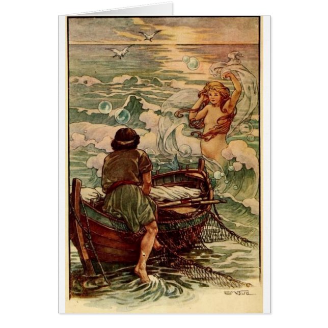 Cru - sirène et pêcheur, (Devant)