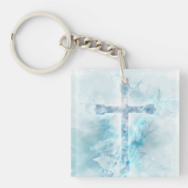 Crucifix Digital Art Keychain (Front)