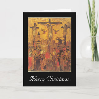 crucifix holiday card