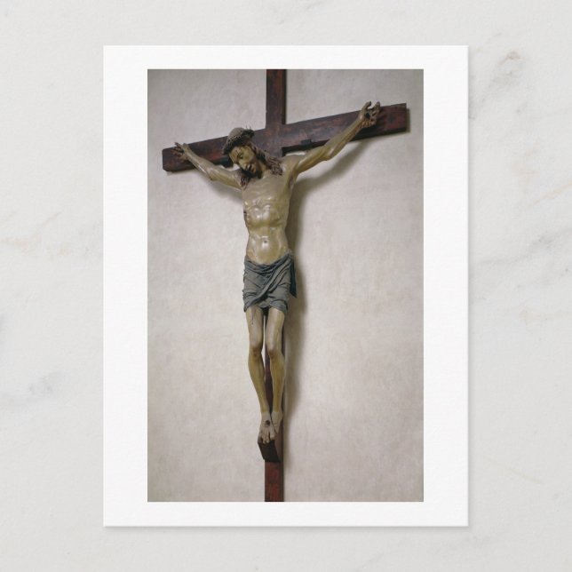 Crucifix (polychrome wood) postcard (Front)