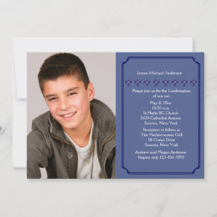Crucifix Row Religious Photo Invitation