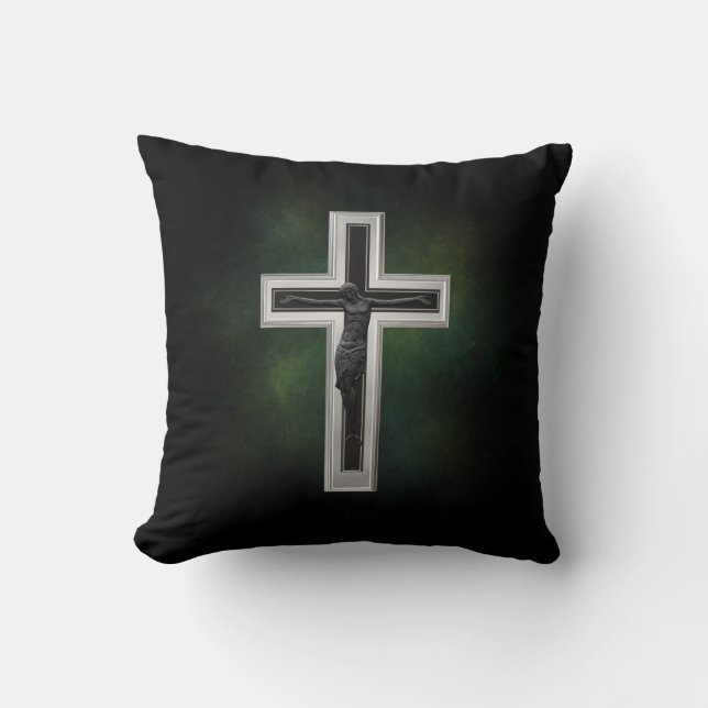 Crucifix Throw Pillow (Front)