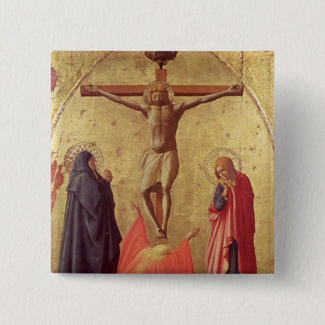 Crucifixion, 1426 2 inch square button (Front)