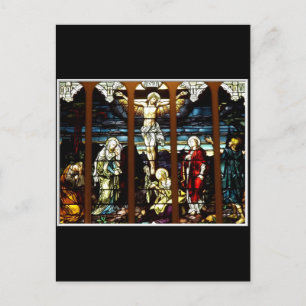 Crucifixion - Jesus on The Cross (Stained Glass) Postcard