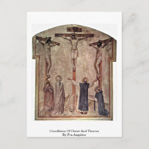 Crucifixion Of Christ And Thieves By Fra Angelico Postcard